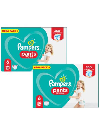 PAMPERS PANTS 6 EXTRA LARGE Pieluchomajtki 15+ kg - 2 x 88 szt. - Apteka internetowa Melissa