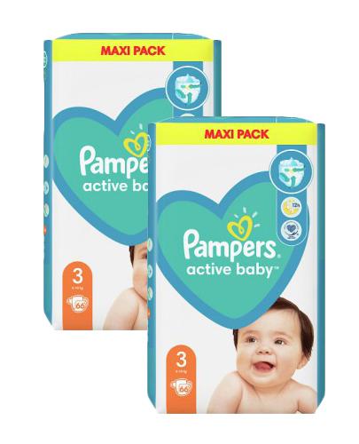 Pampers Pieluchy Active Baby rozmiar 3, 2 x 66 sztuk pieluszek - Apteka internetowa Melissa  