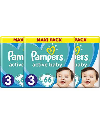  Pampers Pieluchy Active Baby rozmiar 3, 3 x 66 sztuk pieluszek, cena, opinie, właściwości - Apteka internetowa Melissa  