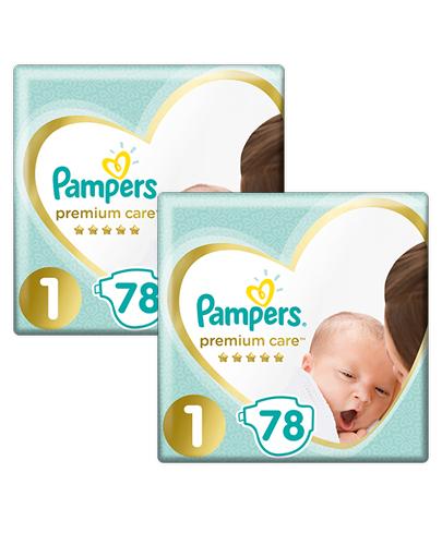  Pampers Premium Care Newborn rozmiar 1, 2-5 kg, 2 x 78 szt., cena, wskazania, właściwości - Apteka internetowa Melissa  