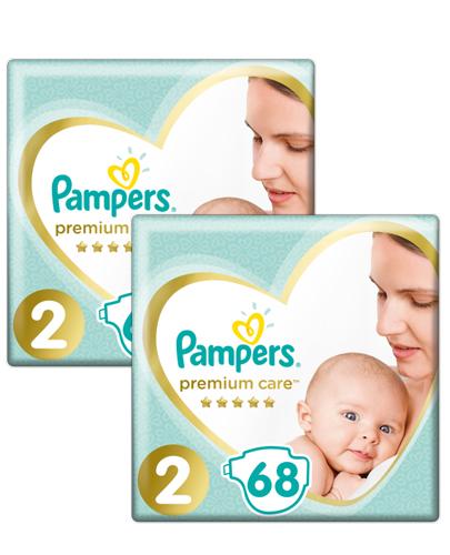PAMPERS PREMIUM CARE 2 MINI Pieluchy 4-8 kg - 2 x 68 szt. - Apteka internetowa Melissa