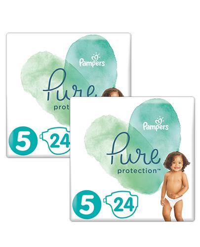 Pampers Pure Protection Junior 5 Pieluchy 11+ kg - 2 x 24 szt. Pieluszki jednorazowe dla niemowląt - Apteka internetowa Melissa