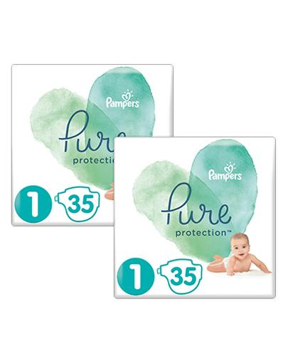  Pampers Pure Protection Newborn 1 Pieluchy 2 - 5 kg - 2 x 35 szt. Pieluszki dla noworodków  - Apteka internetowa Melissa  