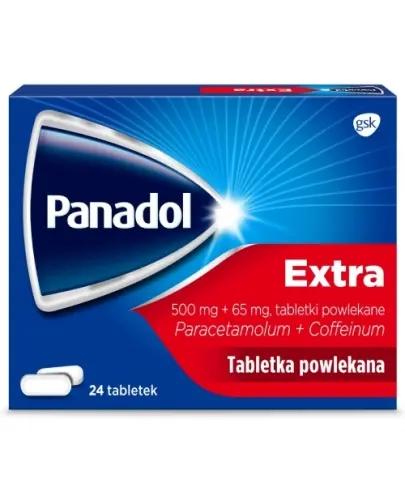 Panadol Extra, 500 mg+65 mg, 24 tabletki powlekane