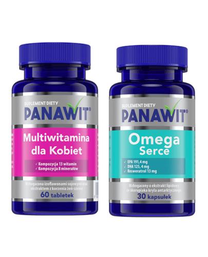  PANAWIT Multiwitamina dla kobiet - 60 tabl. + PANAWIT Omega Serce - 30 kaps. - Apteka internetowa Melissa  