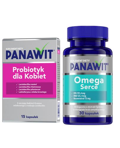  PANAWIT Probiotyk dla Kobiet - 15 kaps. Na odporność + PANAWIT Omega Serce - 30 kaps. - Apteka internetowa Melissa  
