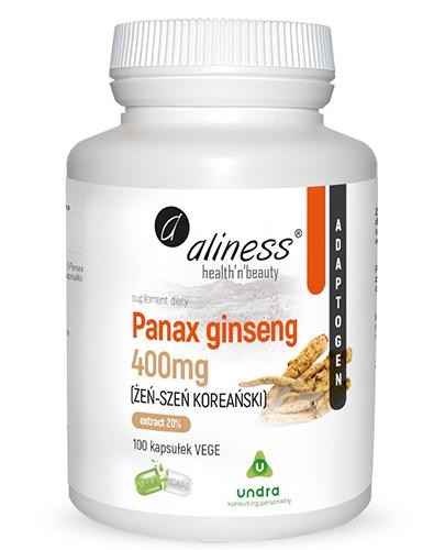  Aliness Panax Ginseng, Żeń-szeń koreański 20% 400 mg, 100 kapsułek vege - Apteka internetowa Melissa  
