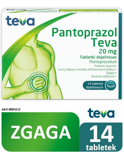  TEVA PANTOPRAZOL 20 mg, na zgagę, 14 tabletek - Apteka internetowa Melissa  