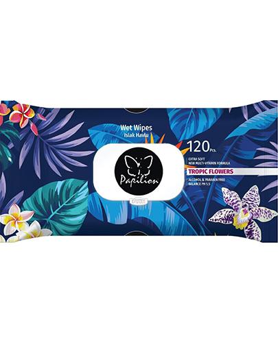  Papilion Wet Wipes Tropic Flowers Chusteczki nawilżane, 120 szt., cena, opinie, stosowanie - Apteka internetowa Melissa  
