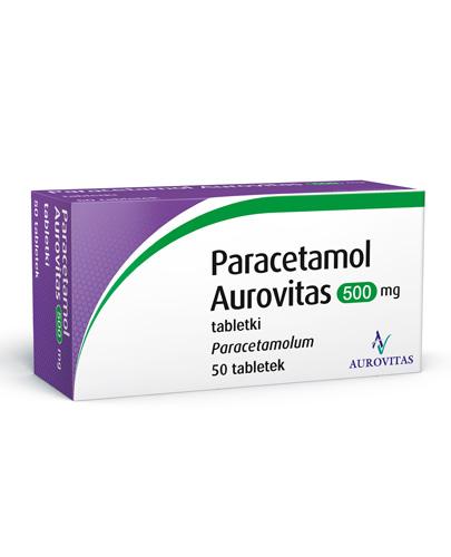 PARACETAMOL AUROVITAS 500 mg, 50 tabl., przeciwbólowy i przeciwgorączkowy, cena, opinie, właściwości - Apteka internetowa Melissa