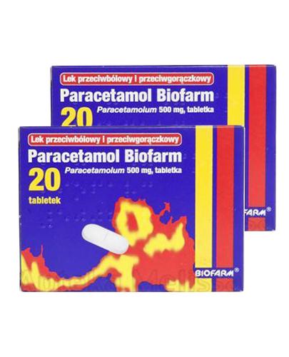  PARACETAMOL BIOFARM 500 mg - 2 x 20 tabl. - Apteka internetowa Melissa  