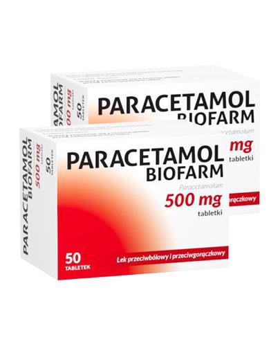  PARACETAMOL BIOFARM 500 mg, 2 x 50 tabletek - Apteka internetowa Melissa  
