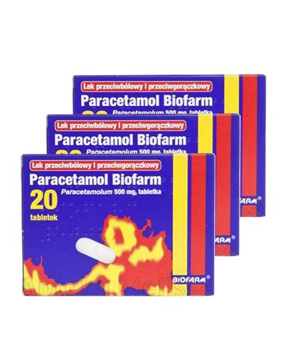  PARACETAMOL BIOFARM 500 mg - 3 x 20 tabl. - Apteka internetowa Melissa  