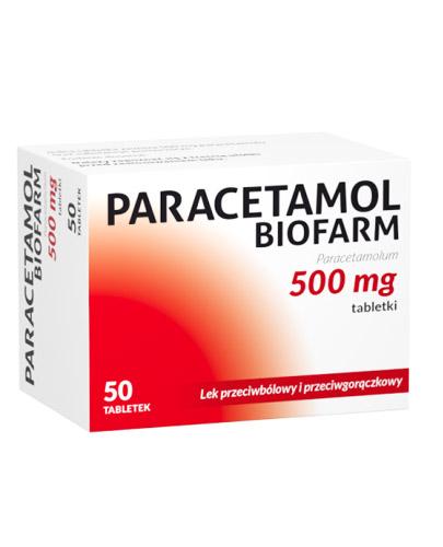 Paracetamol Biofarm, 500 mg, tabletki, 50 sztuk