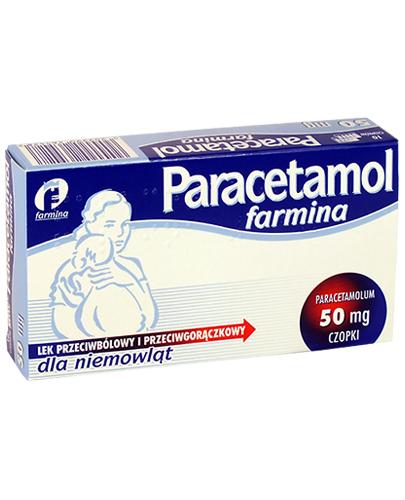 Paracetamol Farmina, 50 mg, czopki dla niemowląt, 10 sztuk