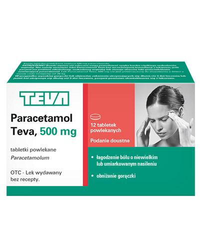  Paracetamol Teva 500 mg - 12 tabl. - cena, opinie, wskazania - Apteka internetowa Melissa  