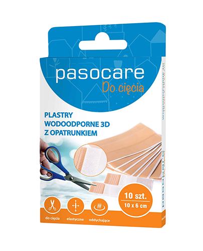 Pasocare Plastry wodoodporne 3D z opatrunkiem do cięcia 10 x 6 cm - 10 szt. - cena, opinie, właściwości