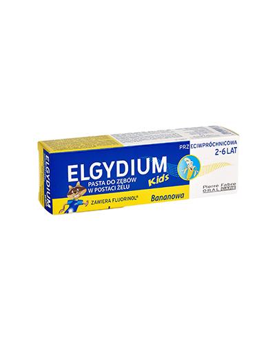 ELGYDIUM KIDS Pasta bananowa do zębów w postaci żelu 2-6 lat - 50 ml - Apteka internetowa Melissa