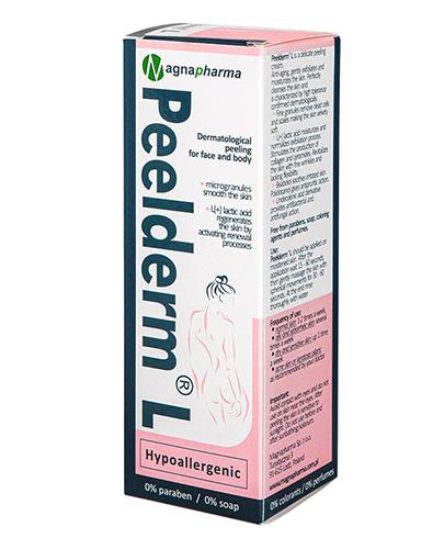 PEELDERM L Dermatologiczny peeling do twarzy i ciała, 100 g, cena, opinie, wskazania