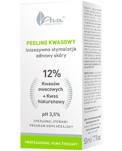  Peeling Kwasowy 12% Kwasów owocowych + Kwas hialuronowy pH 3.5% - 50 ml - cena, opinie, wskazania - Apteka internetowa Melissa  