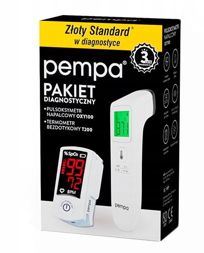  Pempa Pakiet Diagnostyczny Pulsoksymetr napalcowy OXY100, 1 szt + Termometr bezdotykowy T200, 1 szt., cena, opinie, właściwości - Apteka internetowa Melissa  
