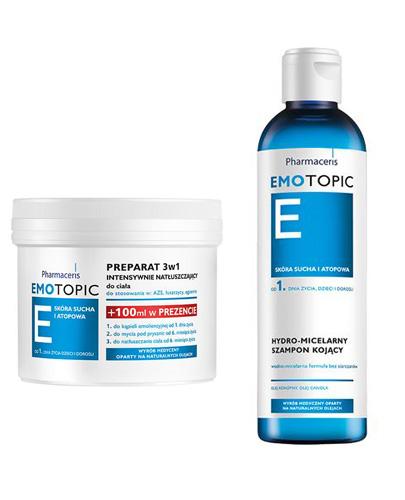 PHARMACERIS EMOTOPIC Preparat intensywnie natłuszczający do ciała 3w1 - 500 ml + PHARMACERIS EMOTOPIC Szampon kojący - 250 ml - Apteka internetowa Melissa