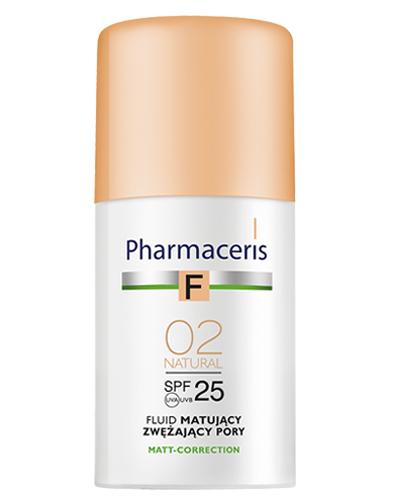  PHARMACERIS F Fluid matujący zwężający pory SPF25 02 natural - 30 ml - Apteka internetowa Melissa  