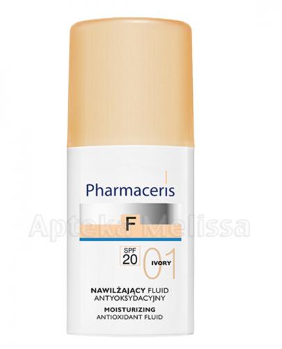 PHARMACERIS F Nawilżający fluid antyoksydacyjny z sylimaryną SPF20 01 ivory - 30 ml - Apteka internetowa Melissa