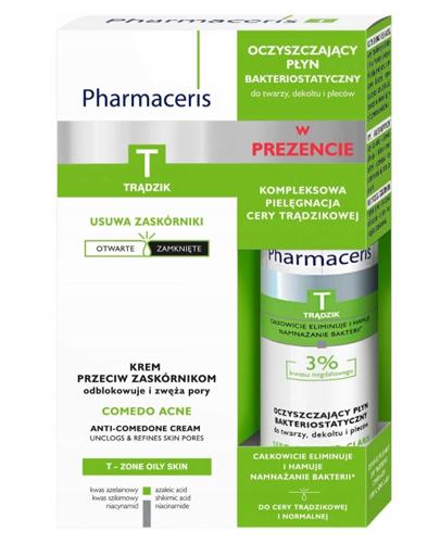  Pharmaceris T Zestaw Krem przeciw zaskórnikom - 40 ml + Oczyszczający płyn bakteriostatyczny - 80 ml - cena, opinie, wskazania - Apteka internetowa Melissa  