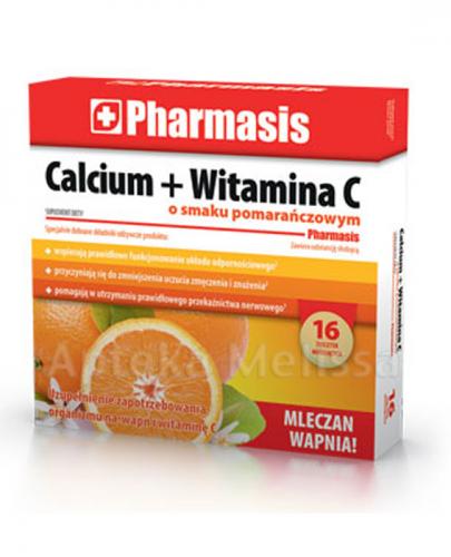 PHARMASIS Calcium + Witamina C o smaku pomarańczowym - 16 tabl. musujacych - Apteka internetowa Melissa