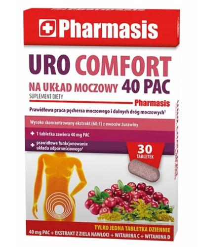  Pharmasis Uro comfort 40 Pac, 30 tabl., cena, opinie, składniki - Apteka internetowa Melissa  