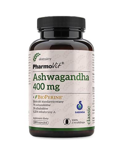  PharmoVit Ashwagandha 400 mg + BioPerine, 120 kaps., cena, opinie, wskazania - Apteka internetowa Melissa  