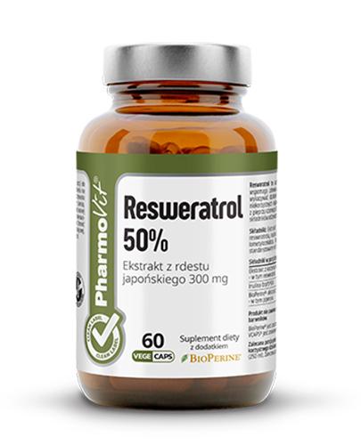  Pharmovit Clean Label Resweratrol 50% Ekstrakt z rdestu japońskiego 300 mg - 60 kaps. - cena, opinie, właściwości - Apteka internetowa Melissa  