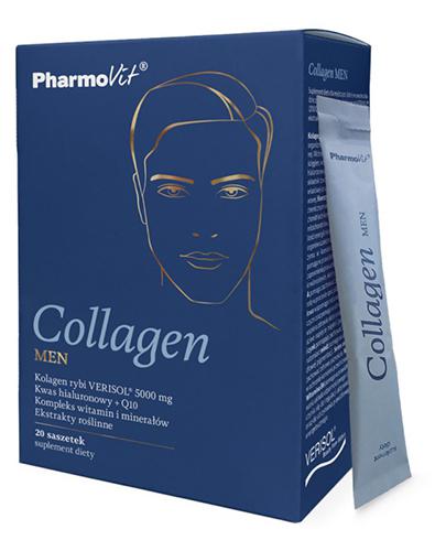  PharmoVit Collagen Men, 20 sasz., cena, wskazania, opinie - Apteka internetowa Melissa  
