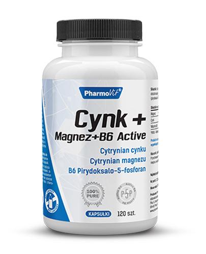  Pharmovit Cynk + Magnez + B6 Active - 120 kaps. Na układ nerwowy - cena, opinie, dawkowanie  - Apteka internetowa Melissa  