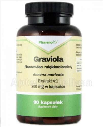 PHARMOVIT GRAVIOLA Flaszowiec miękkociernisty ekstrakt 4:1 - 90 kaps. - Apteka internetowa Melissa