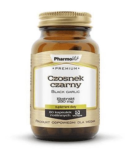  PharmoVit Premium Czosnek czarny 250 mg - 60 kaps. Na wątrobę - cena, opinie, właściwości  - Apteka internetowa Melissa  