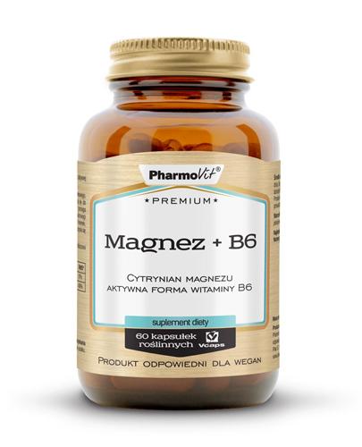  PharmoVit Premium Magnez + B6 - 60 kaps. Na układ nerwowy - cena, opinie, właściwosci  - Apteka internetowa Melissa  