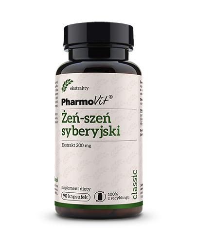  PharmoVit Żeń-szeń syberyjski 200 mg, 90 kaps., cena, właściwości, składniki - Apteka internetowa Melissa  