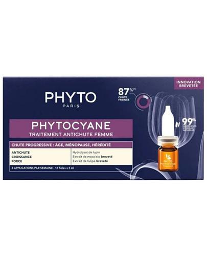  Phyto Phytocyane Kuracja przeciw wypadaniu włosów dla kobiet, 12 x 5 ml - Apteka internetowa Melissa  
