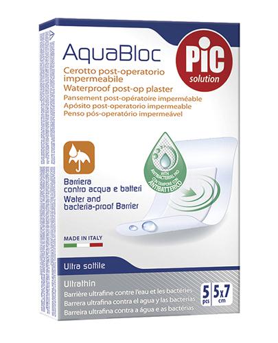 Pic Solution AquaBloc Plaster pooperacyjny z antybakteryjnym opatrunkiem 5 x 7 cm - 5 szt. - cena, opinie, właściwości - Apteka internetowa Melissa
