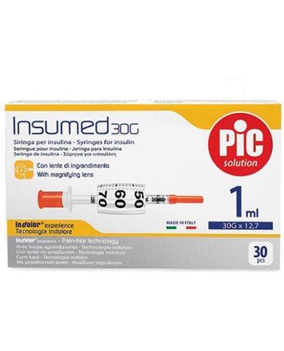 Pic Solution Insumed 1 ml 30G x 12,7 mm Insulinówki - jednorazowe strzykawki do insuliny - 30 szt. - cena, opinie, właściwości - Apteka internetowa Melissa  