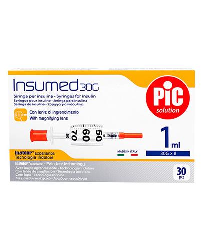 Pic Solution Insumed 1 ml 30G x 8 mm Jednorazowe strzykawki do insuliny - 30 szt. - cena, opinie, właściwości