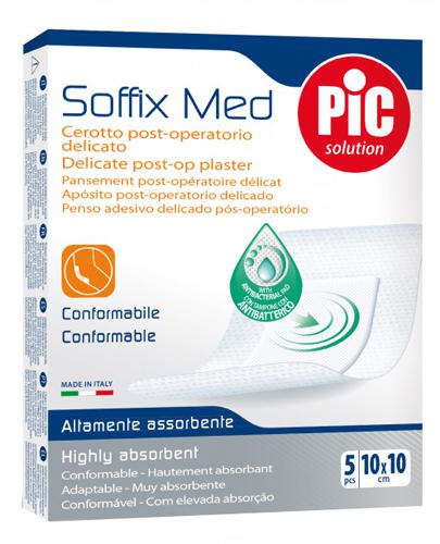  Pic Solution Soffix Med Plaster pooperacyjny z antybakteryjnym opatrunkiem 10 x 10 cm, 5 sztuk - Apteka internetowa Melissa  