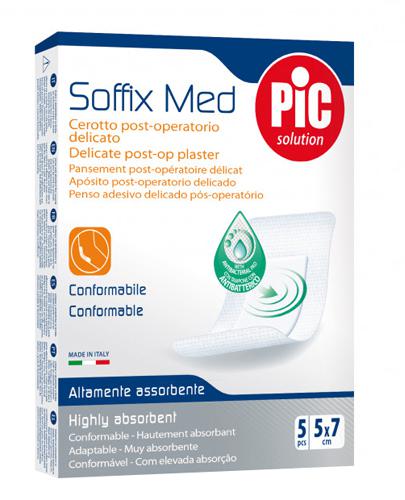  Pic Solution Soffix Med Plaster pooperacyjny z antybakteryjnym opatrunkiem 5 cm x 7 cm, 5 szt. cena, opinie, właściwości - Apteka internetowa Melissa  