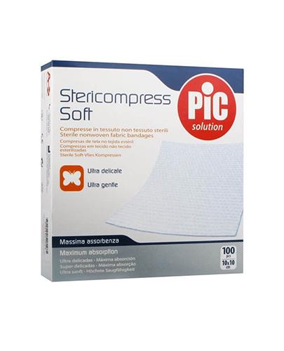  Pic Solution Stericompress Soft Kompresy delikatny z włókniny 10 cm x 10 cm, 100 sztuk - Apteka internetowa Melissa  