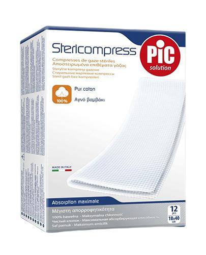  Pic Solution Stericompress Soft Kompresy włókninowe nietkane sterylne 18 cm x 40 cm, 12 szt., cena, wskazania, właściwości - Apteka internetowa Melissa  