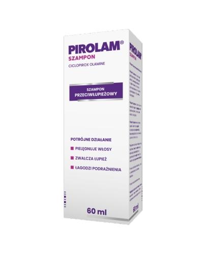 
                                                                          PIROLAM Szampon przeciwłupieżowy - 60 ml - działanie przeciwgrzybicze - cena, opinie, właściwości - Drogeria Melissa                                              