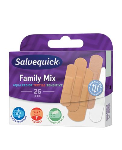 SALVEQUICK MED FAMILY MIX Plastry opatrunkowe - 26 szt. - Apteka internetowa Melissa