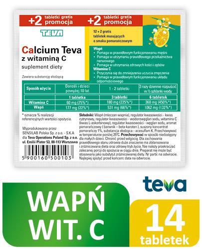 PLIVA Calcium C pomarańczowe -14 tabl. mus.